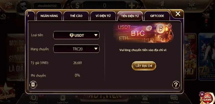 Hướng dẫn nạp tiền Sunwin