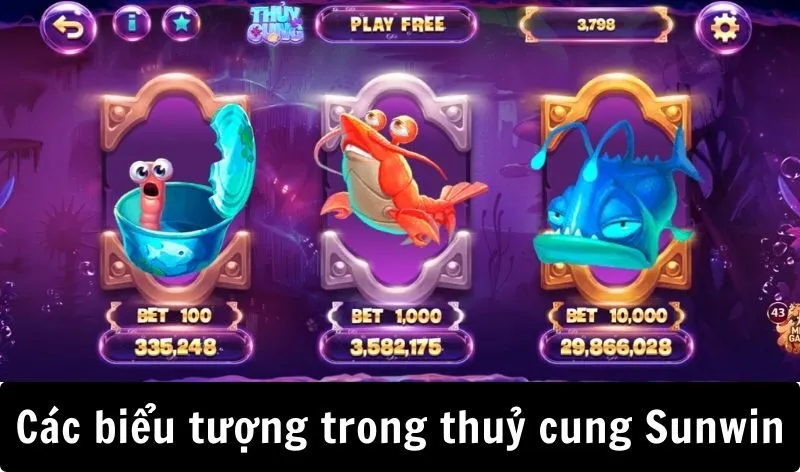 Các biểu tượng đặc biệt trong nổ hũ thuỷ cung Sunwin